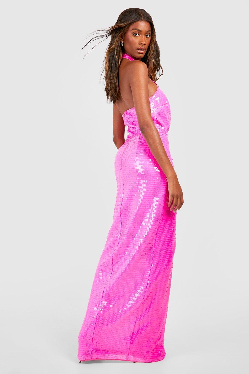 Boohoo sequin maxi clearance dress